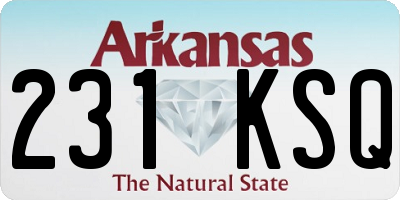 AR license plate 231KSQ