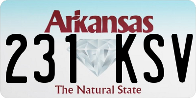 AR license plate 231KSV