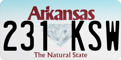 AR license plate 231KSW