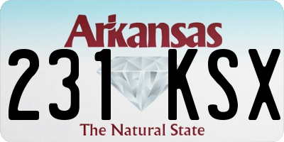 AR license plate 231KSX