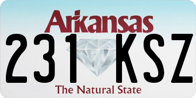 AR license plate 231KSZ