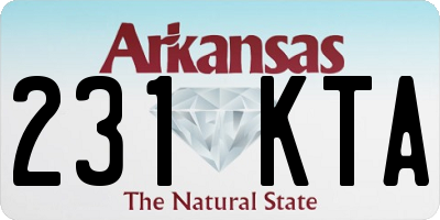 AR license plate 231KTA