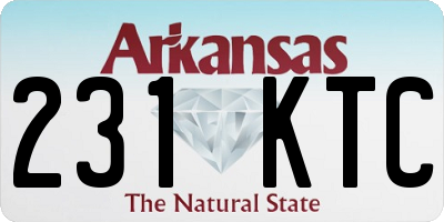 AR license plate 231KTC