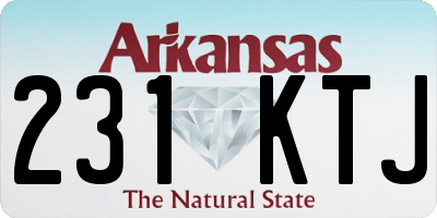 AR license plate 231KTJ
