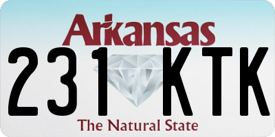 AR license plate 231KTK