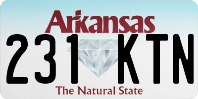 AR license plate 231KTN