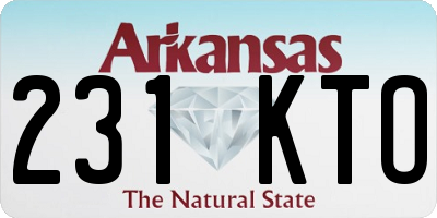 AR license plate 231KTO