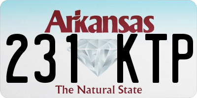 AR license plate 231KTP