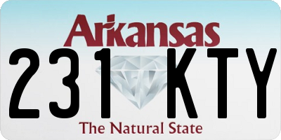 AR license plate 231KTY