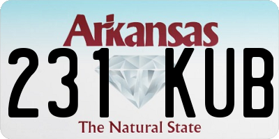 AR license plate 231KUB
