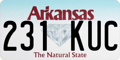 AR license plate 231KUC
