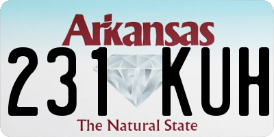 AR license plate 231KUH