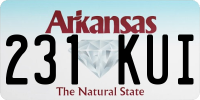 AR license plate 231KUI