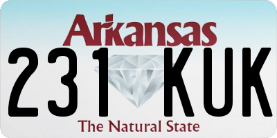 AR license plate 231KUK