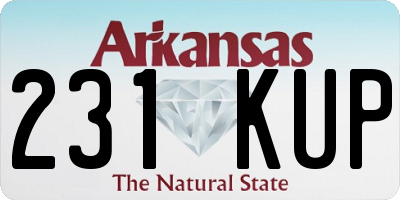 AR license plate 231KUP