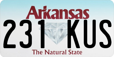 AR license plate 231KUS