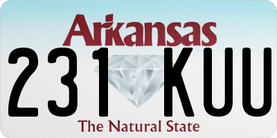 AR license plate 231KUU