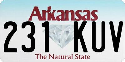 AR license plate 231KUV