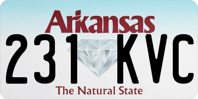 AR license plate 231KVC