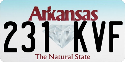 AR license plate 231KVF