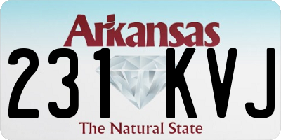 AR license plate 231KVJ