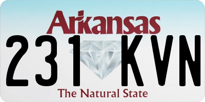 AR license plate 231KVN