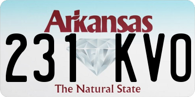 AR license plate 231KVO