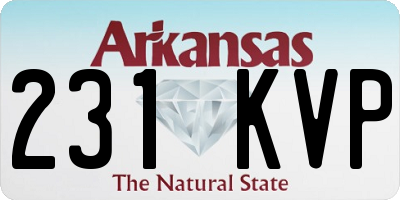 AR license plate 231KVP