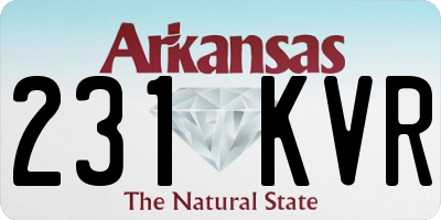 AR license plate 231KVR