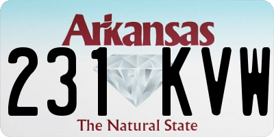 AR license plate 231KVW