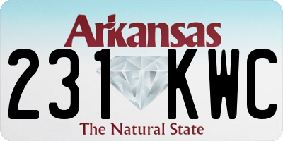 AR license plate 231KWC