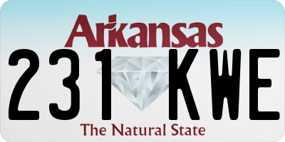 AR license plate 231KWE