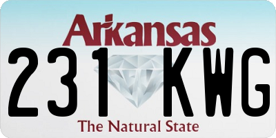 AR license plate 231KWG