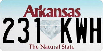 AR license plate 231KWH