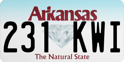 AR license plate 231KWI