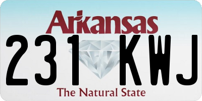 AR license plate 231KWJ