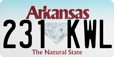 AR license plate 231KWL