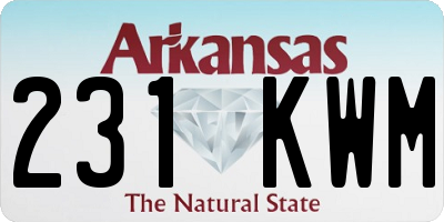 AR license plate 231KWM