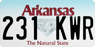 AR license plate 231KWR