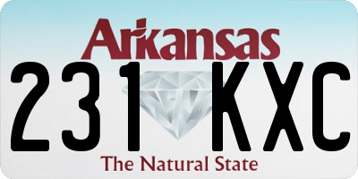 AR license plate 231KXC
