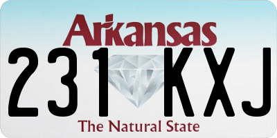 AR license plate 231KXJ