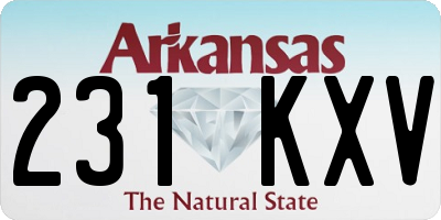 AR license plate 231KXV
