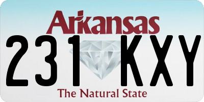 AR license plate 231KXY
