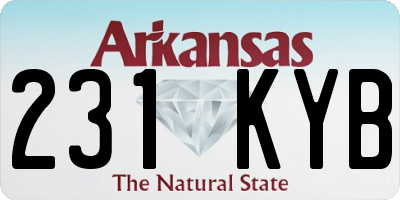 AR license plate 231KYB