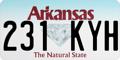 AR license plate 231KYH