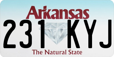 AR license plate 231KYJ