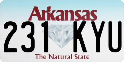 AR license plate 231KYU