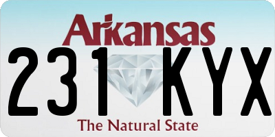 AR license plate 231KYX