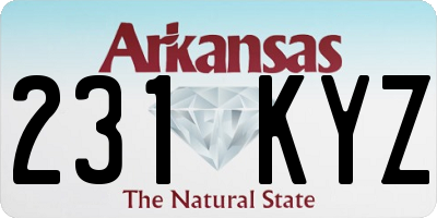 AR license plate 231KYZ
