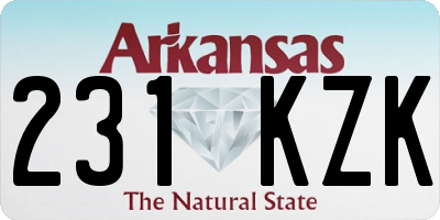 AR license plate 231KZK